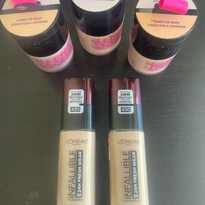 Wet N Wild Makeup Locker 3 In 1 Sheer BB Cream and Loreal Foundation